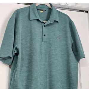 Greg Norman Play Dry Golf Shirt XL Turquoise Green Color with   Shark LOGO
